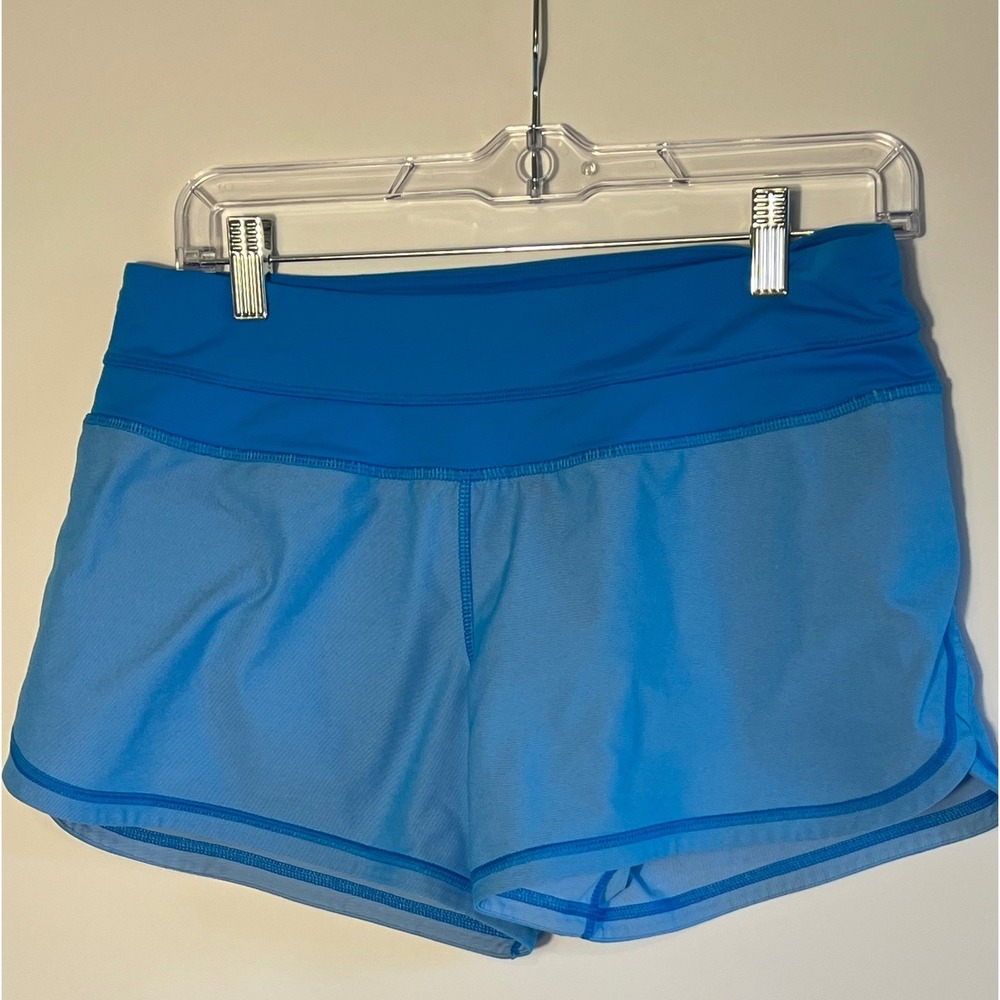 Lululemon Groovy Run Short Beach Blanket Blue Athletic Running Shorts Size 6